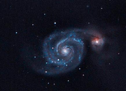 Interacción cósmica entre NGC5195 y M51