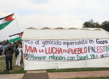 Solidaridad estudiantil con Palestina en la UNAM