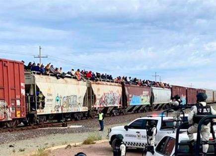 Situación de migrantes varados en trenes en Zacatecas