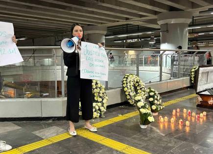 Recuerdan a víctimas de la Línea 12 del Metro en CDMX