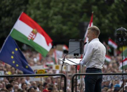 Histórica manifestación en Hungría liderada por Péter Magyar