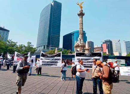 Protesta de magistrados contra Arturo Zaldívar en el PJF