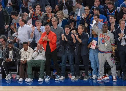 Estrellas de Hollywood se reúnen en el Madison Square Garden para partido de la NBA