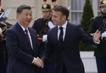 Reuni&oacute;n entre Xi Jinping y Macron en Francia