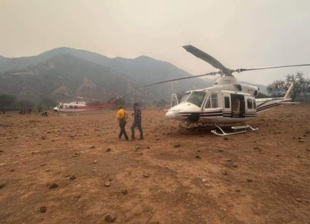 Refuerzo con Helicópteros y Brigadistas para Combatir Incendios en Santa María y Tierra Nueva