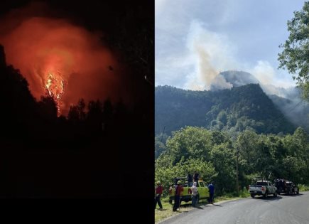 Combate de incendios forestales en Hidalgo