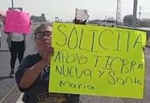 Video | Bloquean habitantes de Santa María y Tierra Nueva la 57; piden apoyo por incendio