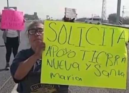 Video | Bloquean habitantes de Santa María y Tierra Nueva la 57; piden apoyo por incendio
