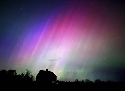 Impactante fenómeno solar y auroras boreales