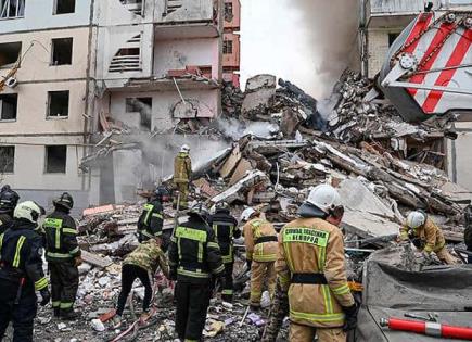 Derrumbe de edificio mata a 13 en Belgorod