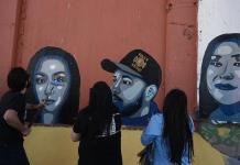 Mural en la frontera entre Ciudad Juárez y El Paso