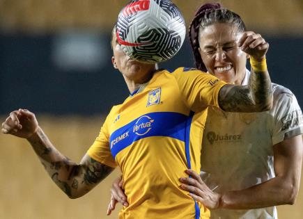Partido de cuartos de final entre Tigres y Juárez en la Liga Femenina Mx