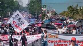La CNTE no se va del Zócalo; quieren 100% de aumento salarial