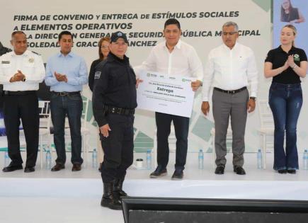 Gallardo anuncia aumento salarial para elementos de seguridad en Soledad