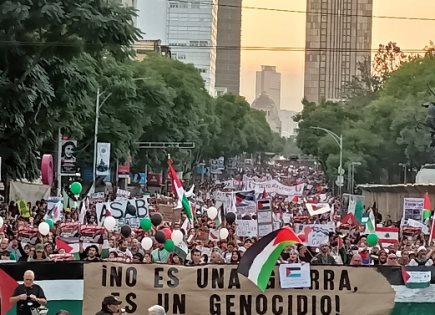 Marcha y vandalismo en protesta pro-palestina en CDMX
