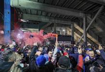 Partido de Copa Libertadores entre San Lorenzo y Liverpool en Buenos Aires