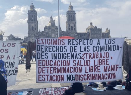 Tensiones en el Zócalo: Marea Rosa acusa obstáculos por presencia de la CNTE