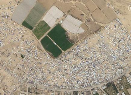 Fotos satelitales muestran un gran éxodo de palestinos