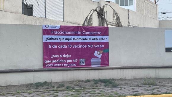 Vecinos del poniente de la capital realizan campaña para fomentar el voto