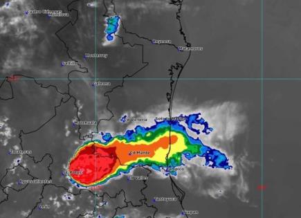 Alerta el Meteorológico sobre fuertes lluvias sobre SLP en las próximas horas