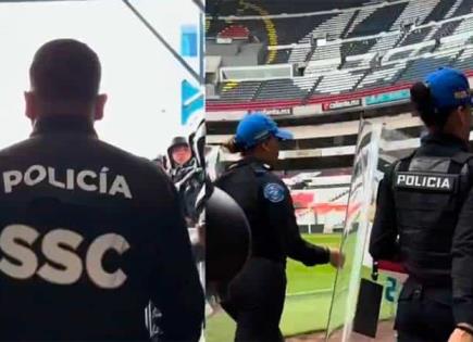 Despliegue de la SSC CDMX en el estadio Azteca para la final de futbol