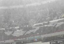 Retraso por lluvia en el estadio Azteca