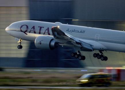 Turbulencia en avión de Qatar Airways