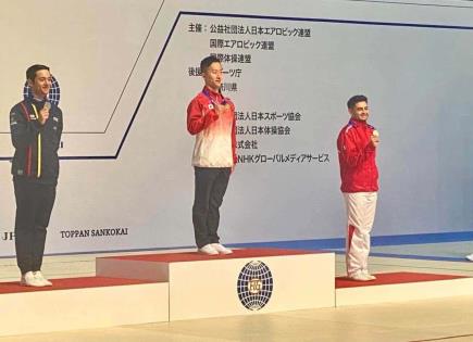Mexicano gana bronce en Copa Mundial de Gimnasia Aeróbica en Japón