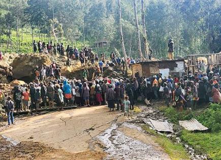 Deslave sepultó a 2 mil personas en Nueva Guinea