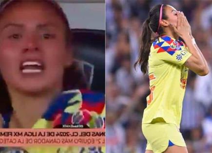Reacción de Karen Luna en la Final del América Femenil