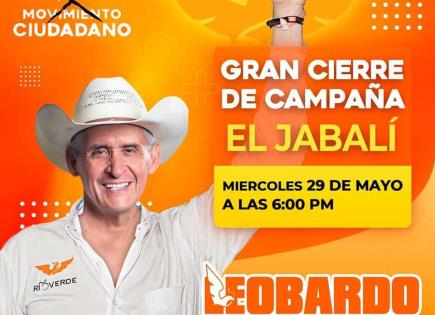 Leobardo Guerrero invita a su cierre de campaña en el Jabalí