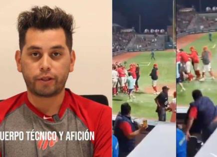 Agresión a ampáyer en juego de beisbol