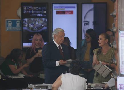 AMLO acude a emitir su último voto como Presidente