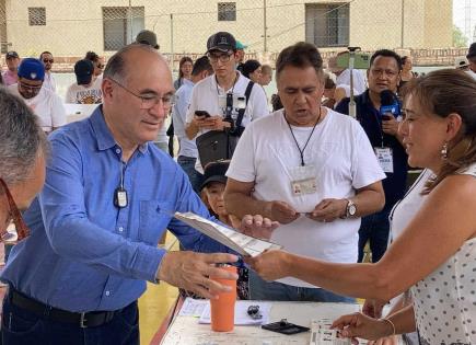 Enrique Galindo y Sonia Mendoza emiten su voto; destacan participación ciudadana (video)