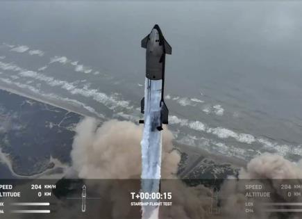 Exitoso vuelo de prueba del megacohete SpaceX en Texas