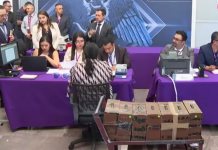 Recepción de paquetes electorales por el Tribunal Electoral