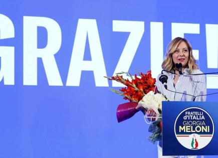 Victoria de Giorgia Meloni en las elecciones europeas de Italia