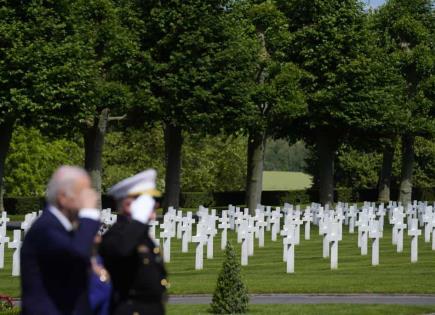Visita de Joe Biden al cementerio militar en Francia