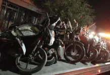 Descubrimiento de motocicletas y autopartes en cateo