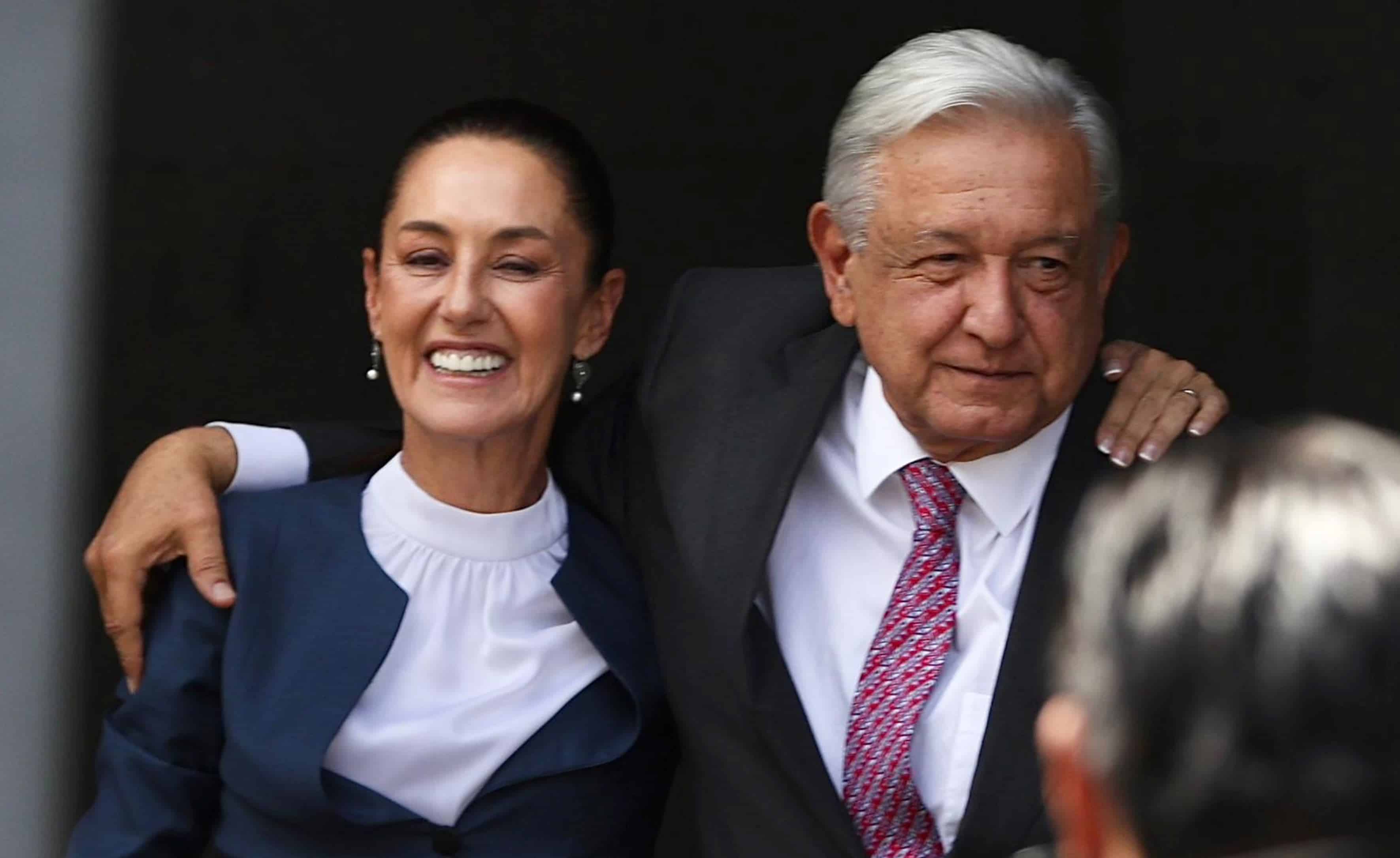 López Obrador recibe a Claudia Sheinbaum en Palacio Nacional