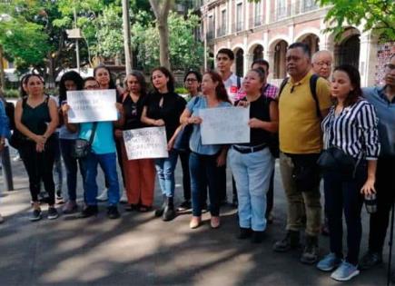 Protesta de reportera por agresión en Tlaltizapán