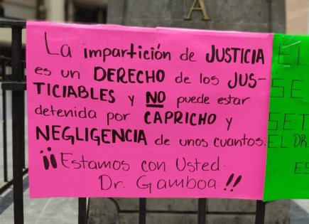 Trabajadores del TSJ suspenden paro en apoyo a Jorge Luis Gamboa Olea