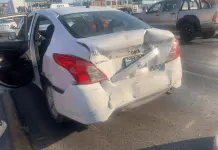 Accidente de tr&aacute;nsito entre veh&iacute;culos en Salvador Nava