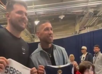 Emotivo encuentro entre Luka Doncic y Sergio Ramos