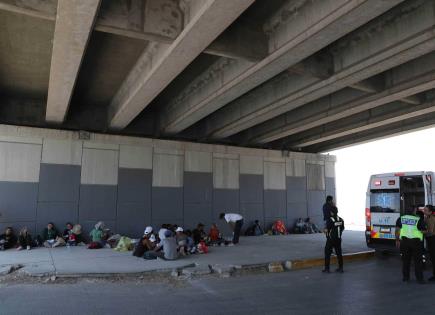 Migrantes en Ciudad Juárez y las altas temperaturas