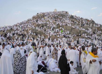 Peregrinación al haj en Monte Arafat