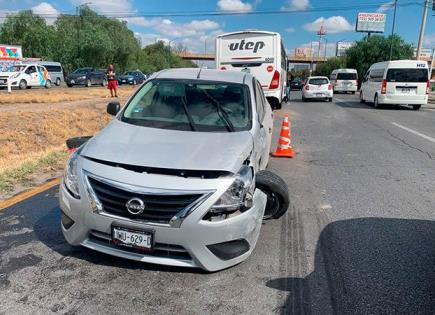 Un lesionado, en accidente de la carretera a México