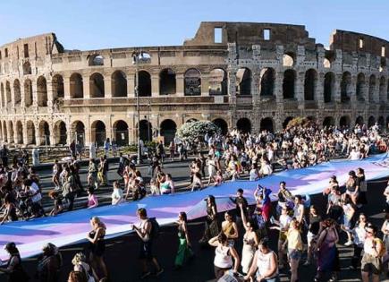 Roma celebra su desfile LGBTQ+
