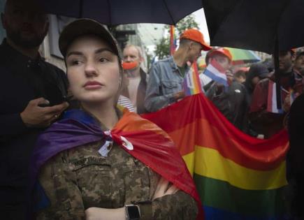 Soldados LGBT de Ucrania reclaman igualdad de derechos en Kiev