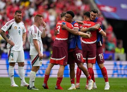 Suiza resiste y vence 3-1 a una imponente Hungría